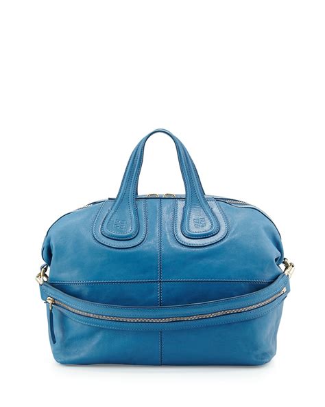 givenchy nightingale medium blue|Givenchy Nightingale Medium Leather Satchel Bag, Blue.